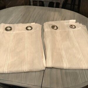 Lace Look Panels/Drapes Set Of 2